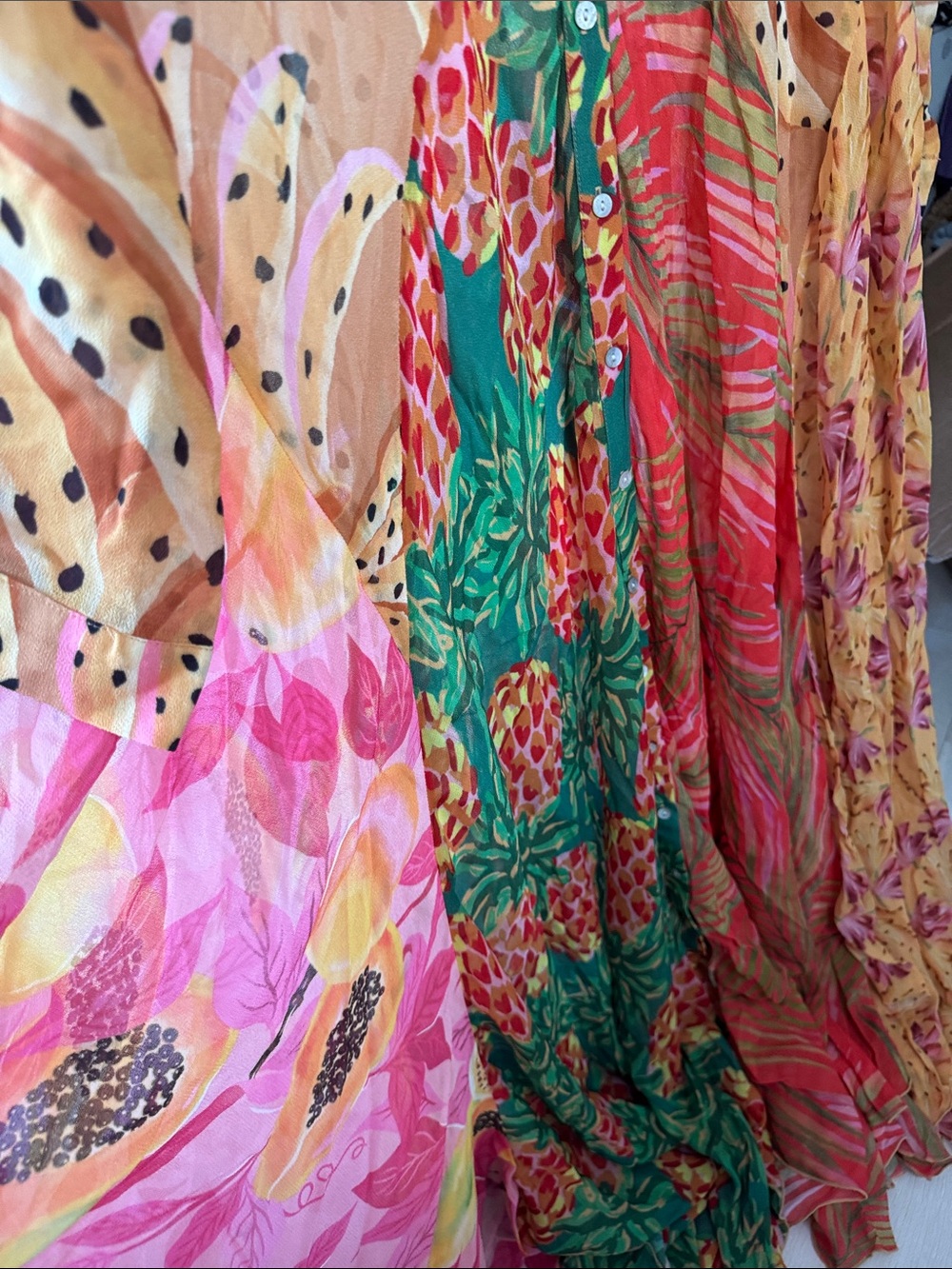 FARM Rio NWT Mixed Prints Maxi Chemise Dress with Belt - Picture 9 of 16